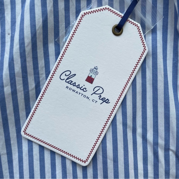 Adorable Classic Prep Ruffle Front Button Down Top "Ginny" Size 12 New with Tags - Picture 4 of 7